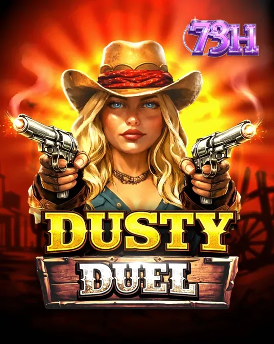 Uma cowgirl em um duelo no Velho Oeste com elementos temáticos de Dusty Duel